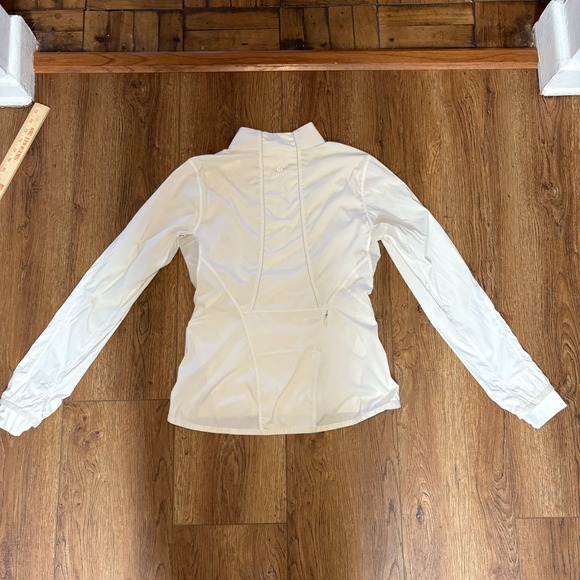Lululemon Athletica White Full Zip Lightweight Jacket Womens 8 Thumbholes - Picture 11 of 15